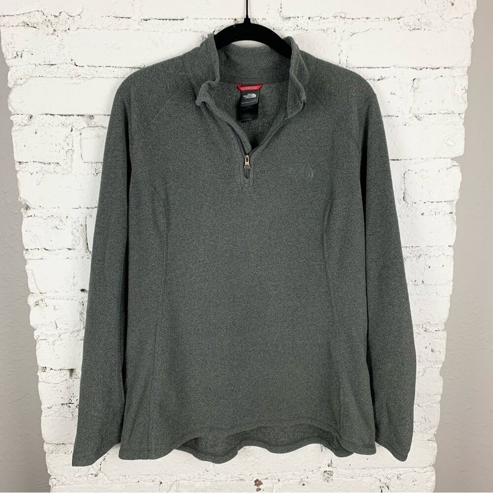 The North Face Grey Fleece Pullover Half Zip Jacket Woman’s Large